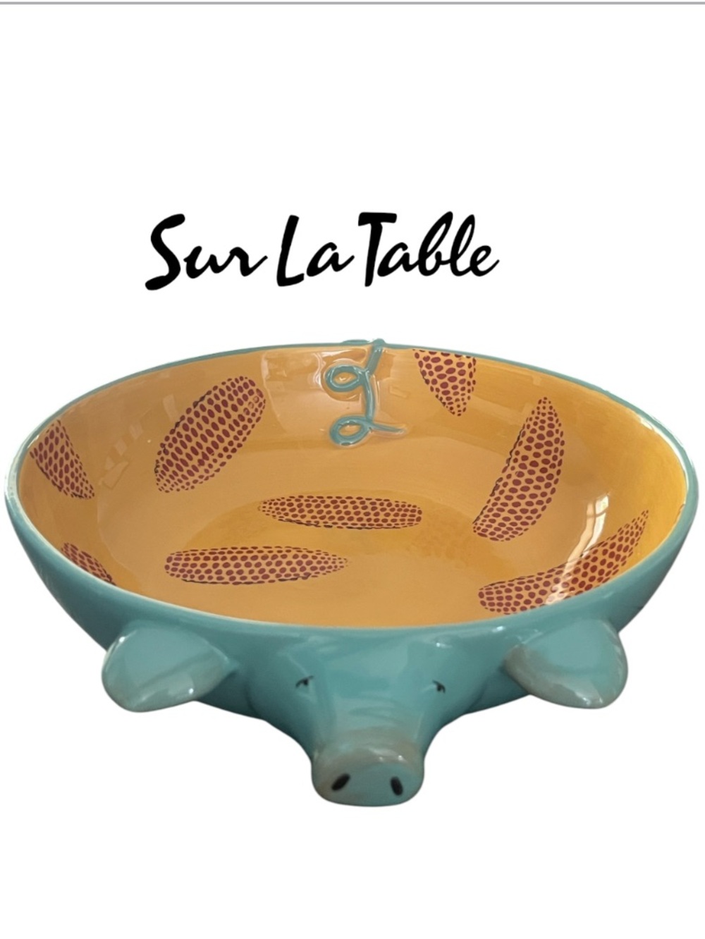 Sur La Table Rare Farmhouse Pig Rustic Serving Bowl